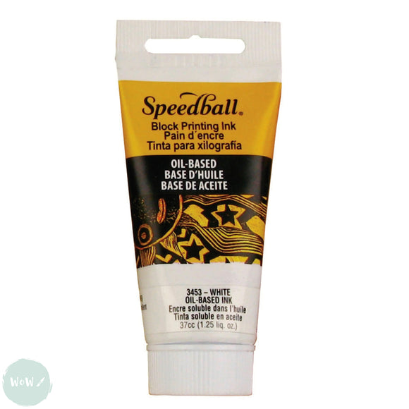 BLOCK PRINTING COLOUR - Oil Based - SPEEDBALL - 37ml - WHITE