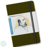 TRAVEL JOURNALS - PLAIN PAPER - Hand Book Journal Co. - 140gsm - 8.25 X 5.5" - Portrait - Cadmium Green Cover