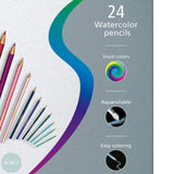 Watercolour Pencil Sets - STABILO Aquacolor – Tin 24 assorted