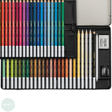 Pastel Pencil Sets - STABILO CarbOthello – Tin 48 assorted, Blending stump, Sharpener & Eraser