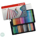 Felt Tip Colouring Pens - STABILO Pen 68 - Metal Tin - 50 - HALF PRICE