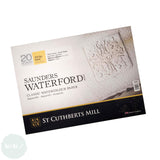 Watercolour Paper - BLOCK - Saunders WATERFORD - 140lb / 300gsm - ROUGH Surface -  12 x 9"