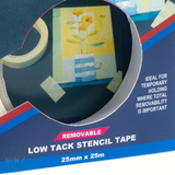 ADHESIVE TAPE - LOW TACK - Stencil Tape - 25mm x 25m