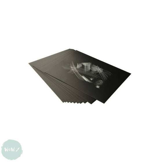 SCRAPER BOARD (BLACK/WHITE) 12 x 9