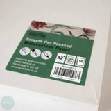 WATERCOLOUR PAPER - Sheets - PACK - Seawhite - A2+ (17 X 24") 350 gsm HOT PRESSED Surface - 10 SHEETS