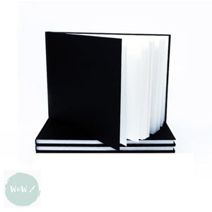 Seawhite Hardback Square Bound sketch books 140gsm All Media White Cartridge Paper, A4 Landscape