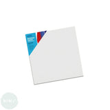DEEP EDGE White Primed Stretched 100% Cotton Canvas 350gsm   - 50 x 50 cm (approx. 20 x 20")