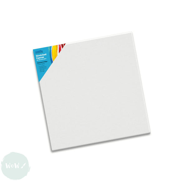 Artists Stretched Canvas - STANDARD Depth - WHITE PRIMED Cotton - SINGLE  - 350 gsm  - 50 x 50cm (approx. 20 x 20