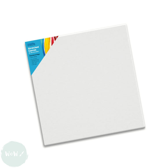 Artists Stretched Canvas - STANDARD Depth - WHITE PRIMED Cotton - SINGLE  - 350 gsm - 60 x 60cm (Approx. 24 x 24