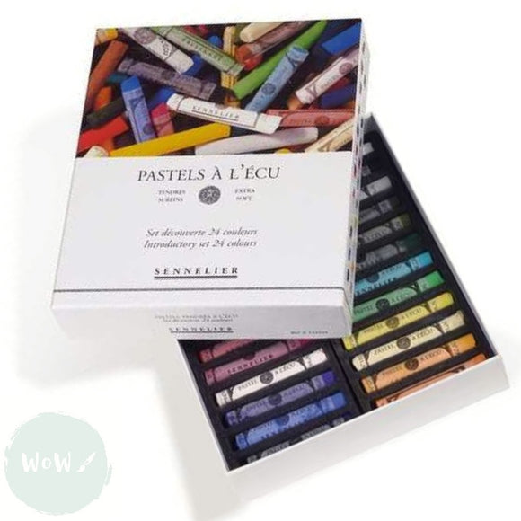 Soft Pastels Sets - SENNELIER L'ECU Extra Soft-  24 Introductory Assorted FULL LENGTH