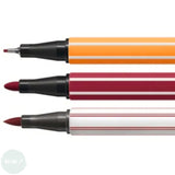 Felt Tip Colouring Pens - STABILO Pen 68, 68 Brush & 88 - Metal Tin - 30 - Ten assorted colours LESS THAN HALF PRICE