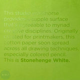 DRAWING PAPER PAD - Legion Paper - STONEHENGE - 15 sheets 250gsm - 11 x 14” WHITE