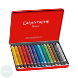 Oil Pastel Set - Caran D'ache - NEOCOLOR II Aquarelle - Water-soluble Wax Crayons Tin of 15