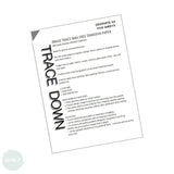 Tracing Down - Image Trace - TRACE DOWN PAPER - A4 - FIVE SHEETS - GRAPHITE