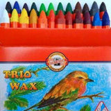WAX CRAYONS - Koh-i-noor - TRIO WAX - 24 Assorted