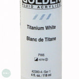 ARTISTS ACRYLIC PAINT - Golden FLUID - 118ml - Titanium White  I