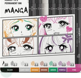 Fineliner Pigment Pen Set - Uni-ball UNI PIN - MULTI-COLOUR - MANGA SET - 8 Assorted