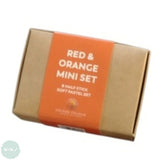 Soft Pastel Sets - Unison Colour - MINI SET - 8 Assorted -  RED & ORANGE