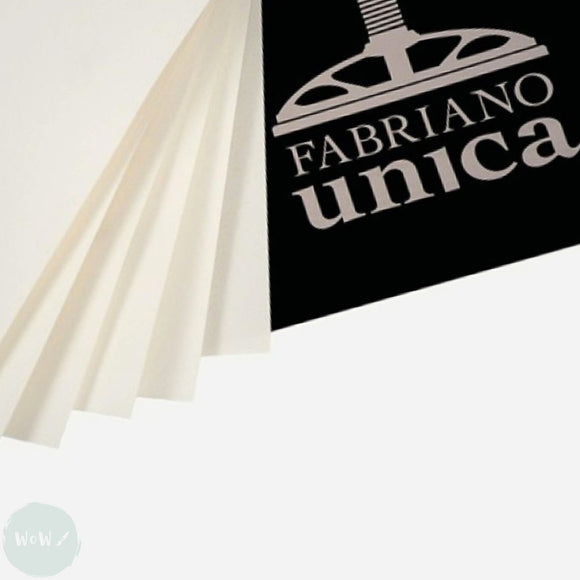 PRINT MAKING PAPER - Fabriano - Fabriano - UNICA - 250gsm - White - Natural Grain - 76 x 56 cm - 10 SHEETS