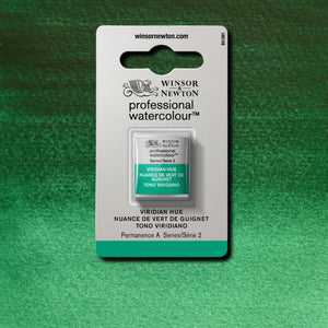 Watercolour Half Pan - Winsor & Newton Professional -  VIRIDIAN (HUE)