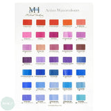 ARTISTS WATERCOLOUR TUBE- 15ml - MICHAEL HARDING - HANDPAINTED colourchart