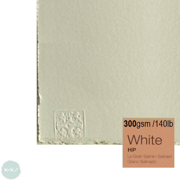 WATERCOLOUR PAPER - Saunders WATERFORD - WHITE -  single sheet -  300 gsm (140lb) - 22 x 30