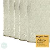 WATERCOLOUR PAPER - Saunders WATERFORD - WHITE -  5 SHEETS -  640 gsm (300lb) - 22 x 30" -  ROUGH