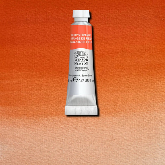 Watercolour 5ml Tube - Winsor & Newton Professional -  Field's Orange