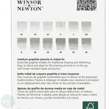 Sketching Set - Winsor & Newton - STUDIO COLLECTION - MEDIUM Graphite Pencil Tin Set x 12