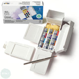 Watercolour Paint Sets - Winsor & Newton COTMAN – FIELD BOX - 12 x Half Pans, Sponge & Brush