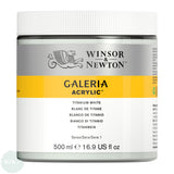 ACRYLIC PAINT - Winsor & Newton GALERIA - 500ml Pot - TITANIUM WHITE