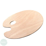 Wooden palette- OVAL - LIGHTWEIGHT - 30 x 40cm