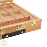 Artists Wooden Storage Box- PASTEL BOX TWO TRAY