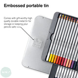 Coloured Pencil Sets - Winsor & Newton - STUDIO COLLECTION Tin - 24 Assorted