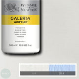 ACRYLIC PAINT - Winsor & Newton GALERIA - 500ml Pot - TITANIUM WHITE