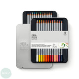 Coloured Pencil Sets - Winsor & Newton - STUDIO COLLECTION Tin - 24 Assorted