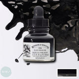 INK - Winsor & Newton DRAWING INK - 30ml Pipette Bottle -	Black Indian