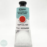 BLOCK PRINTING COLOUR - Oil Based - Cranfield - CALIGO SAFEWASH RELIEF INK - 75ml -  Napthol Red