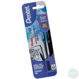Drawing Pen- PENTEL - Pocket Brush Pen & Refills - BLACK PIGMENT INK - Black Barrel