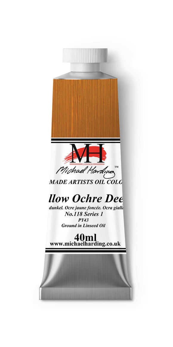 Michael Harding Handmade Oil 40ml tube-	Yellow Ochre Deep 40ml (series 1)