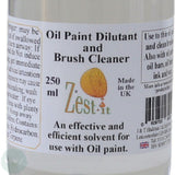 Oil Painting Solvents- ZEST-IT - Oil Paint Dilutant and Brush Cleaner - 250ml