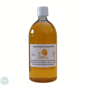 Oil Painting Oils- ZEST-IT - COLD PRESSED Linseed - 1 Litre (1000ml)