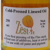 Oil Painting Oils- ZEST-IT - COLD PRESSED Linseed - 250ml