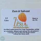 Oil Painting Solvents- ZEST-IT - Solvent - CITRUS FREE - 2.5 Litre (2500ml)