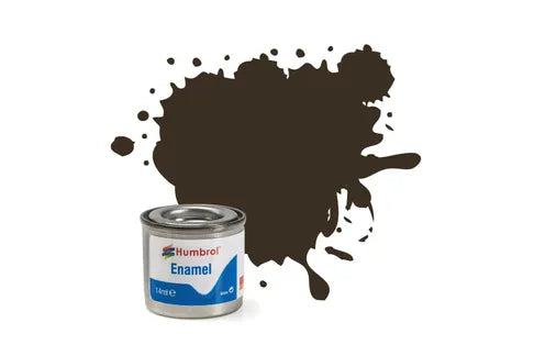 Hobby Paint - ENAMEL - Humbrol - GLOSS - 14ml Tinlet - 	010 SERVICE BROWN AA0117