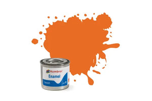 Hobby Paint -  ENAMEL Humbrol - 14ml  GLOSS -   	018 ORANGE AA0196