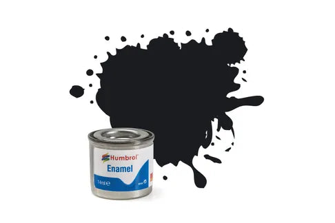 Hobby Paint - ENAMEL - Humbrol - GLOSS - 14ml Tinlet - 	021 BLACK AA0237