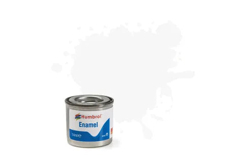 Hobby Paint - ENAMEL - Humbrol - GLOSS - 14ml Tinlet - 	022 WHITE AA0240