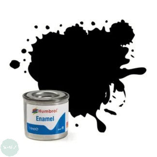 Hobby Paint - ENAMEL - Humbrol – MATT – 14ml Tinlet -	No 033 Black