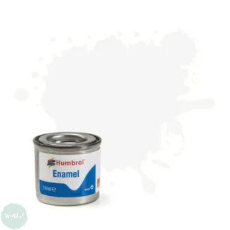 Hobby Paint - ENAMEL - Humbrol – MATT – 14ml Tinlet -	No 034 White